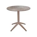 Стол QUATRO FIX ø 80 TAUPE-STONE1